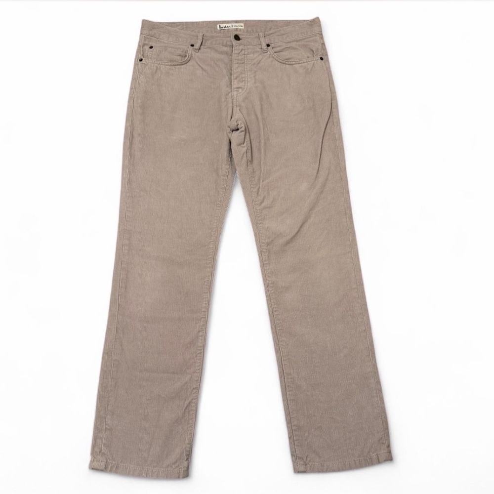 Boden Corduroy Button Fly Straight Leg Pants Men’s 34x32 Tan Classic Preppy Fall
